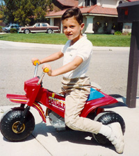 Bryan on a Motorcycle