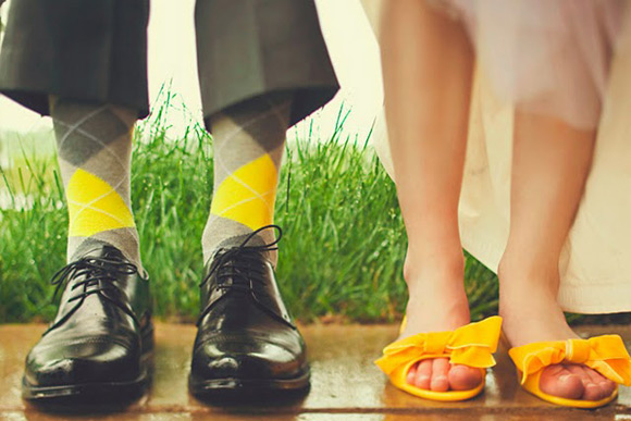 colorful-shoes-peeking-through-wedding-dresses!