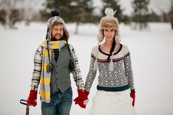 Wedding Photo Shoot in Snow